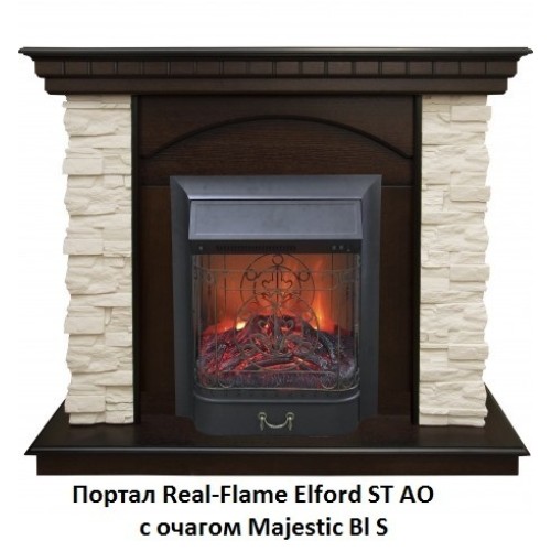 Электрокамин RealFlame Majestic Lux Black (MU24) 