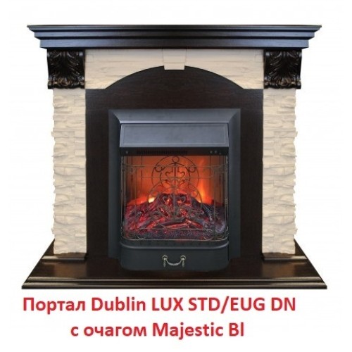 Электрокамин RealFlame Majestic Lux Black (MU24) 