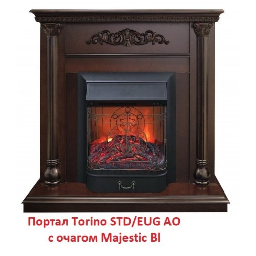 Электрокамин RealFlame Majestic Lux Black (MU24) 