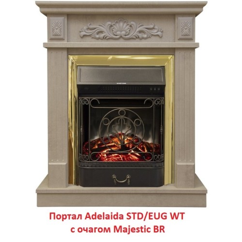 Электрокамин RealFlame Majestic Lux Brass 