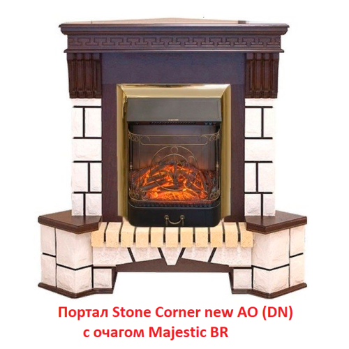 Электрокамин RealFlame Majestic Lux Brass 