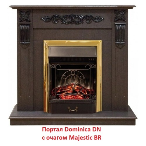 Электрокамин RealFlame Majestic Lux Brass 