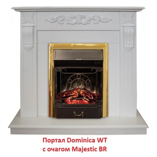 Электрокамин RealFlame Majestic Lux Brass 