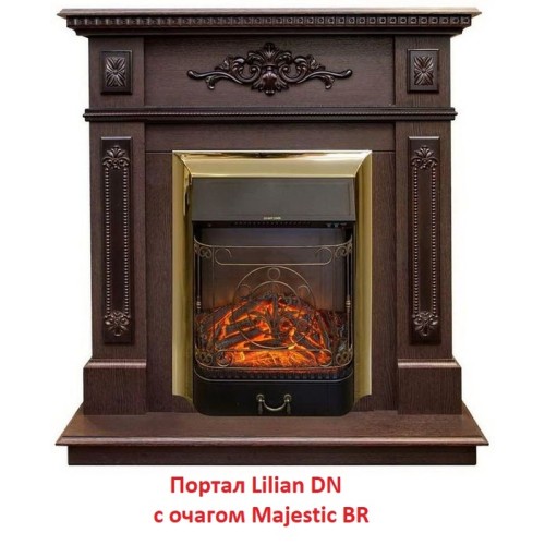 Электрокамин RealFlame Majestic Lux Brass 