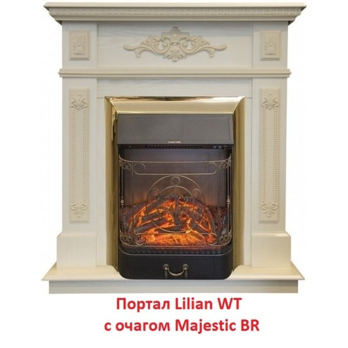 Электрокамин RealFlame Majestic Lux Brass 