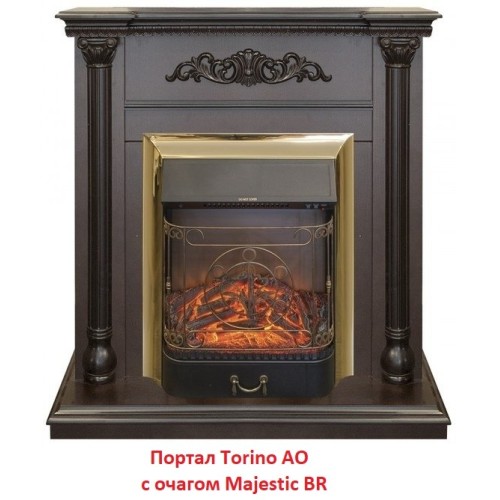 Электрокамин RealFlame Majestic Lux Brass 