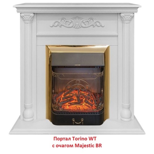 Электрокамин RealFlame Majestic Lux Brass 