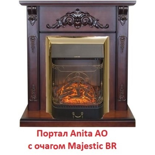 Электрокамин RealFlame Majestic Lux Brass 