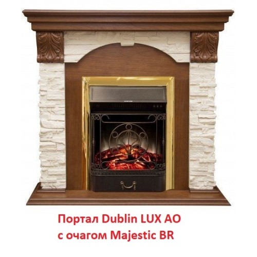 Электрокамин RealFlame Majestic Lux Brass 