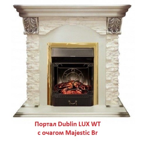 Электрокамин RealFlame Majestic Lux Brass 