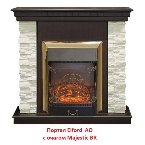 Электрокамин RealFlame Majestic Lux Brass 