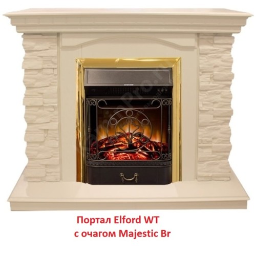 Электрокамин RealFlame Majestic Lux Brass 