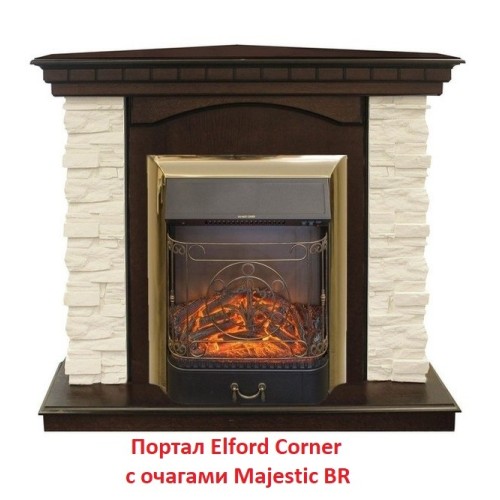 Электрокамин RealFlame Majestic Lux Brass 