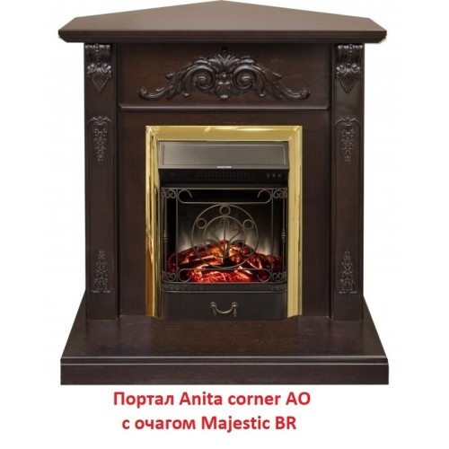 Электрокамин RealFlame Majestic Lux Brass 