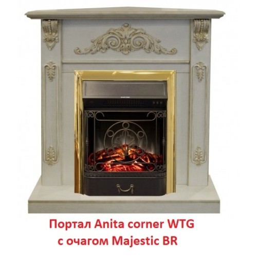 Электрокамин RealFlame Majestic Lux Brass 