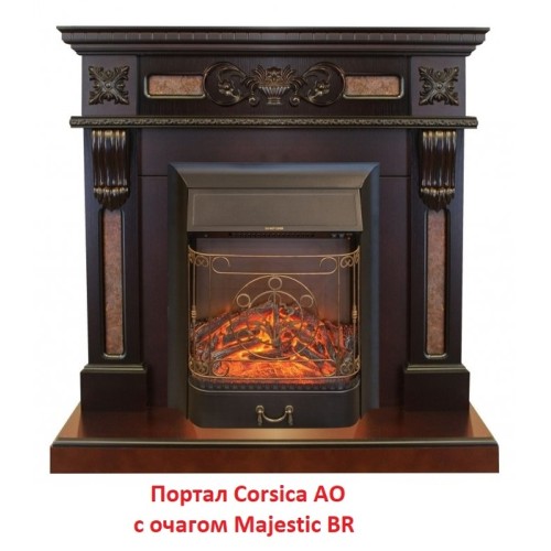 Электрокамин RealFlame Majestic Lux Brass 