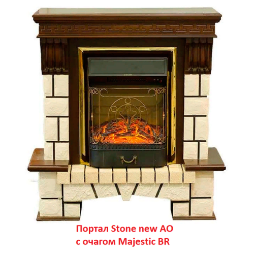 Электрокамин RealFlame Majestic Lux Brass 