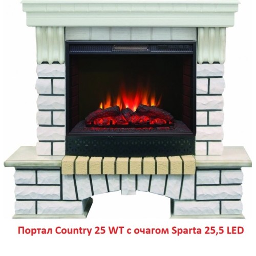 Электрокамин RealFlame Sparta 25,5 LED 