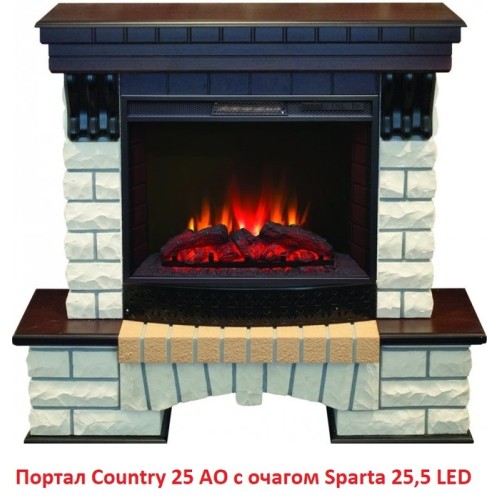 Электрокамин RealFlame Sparta 25,5 LED 