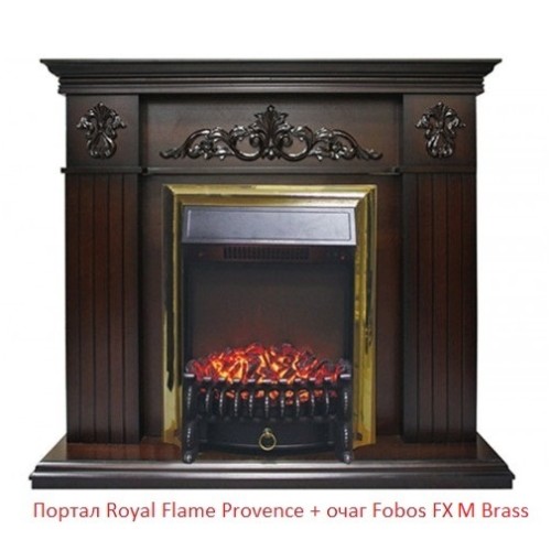Электрокамин Royal Flame Fobos FX M Brass/Black 