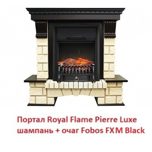 Электрокамин Royal Flame Fobos FX M Brass/Black 