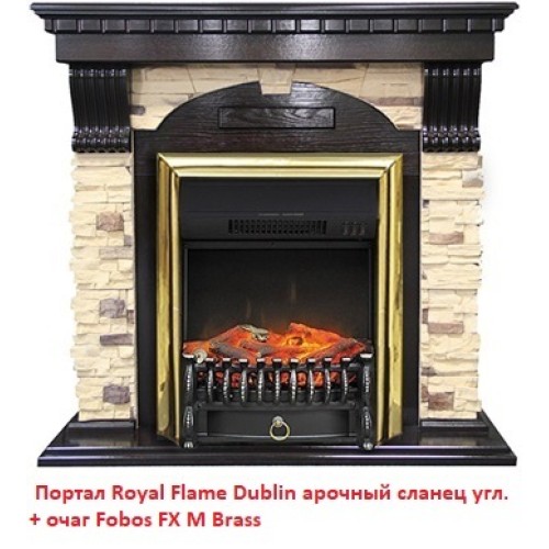 Электрокамин Royal Flame Fobos FX M Brass/Black 