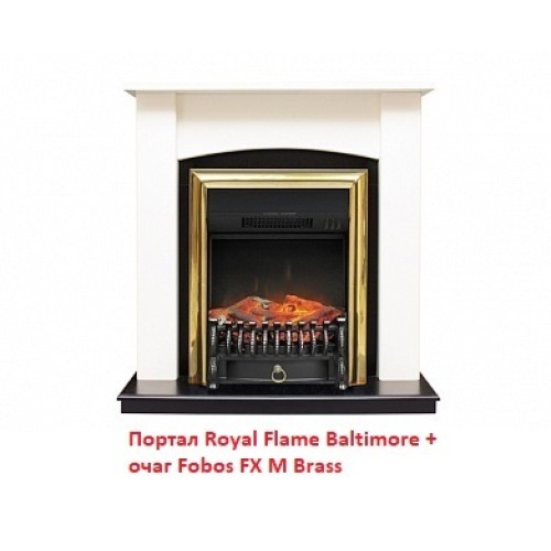 Электрокамин Royal Flame Fobos FX M Brass/Black 