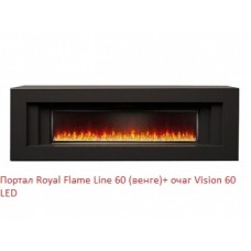 Портал Royal Flame Line 60 под очаг Vision 60 LED FX (венге (на шпоне красного дерева))