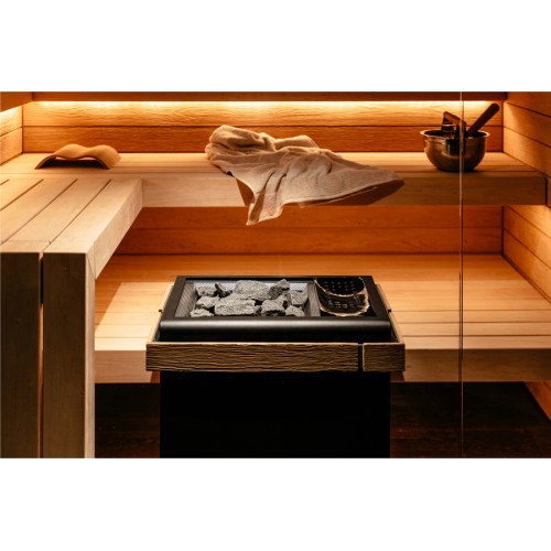 Электрокамин SENTIOTEC Concept R combi, чёрная, 10.5 кВт 