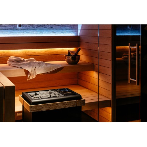 Электрокамин SENTIOTEC Concept R combi, чёрная, 10.5 кВт 