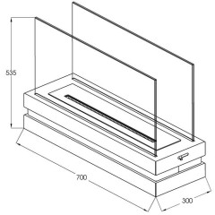 Напольный биокамин Silver Smith FAME AVE 700 BLACK