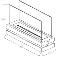 Напольный биокамин Silver Smith FAME AVE WHITE