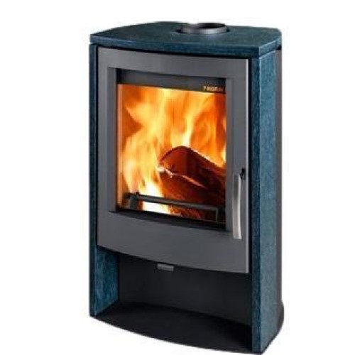 Дровяная печь THORMA ALVESTA II, серая/речной камень 