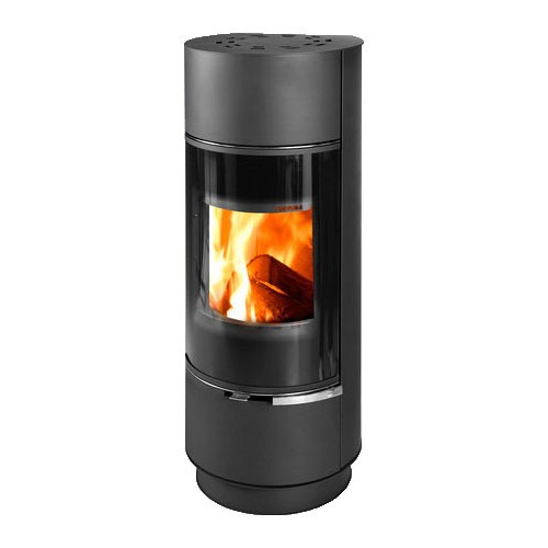 Дровяная печь THORMA ATIKA STEEL черная, с аккумулирующими камнями 