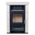 Дровяная печь THORMA BORGHOLM TOP, черный/керамика слоновая кость 