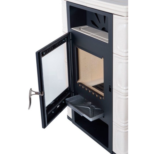 Дровяная печь THORMA BORGHOLM TOP, черный/керамика слоновая кость 