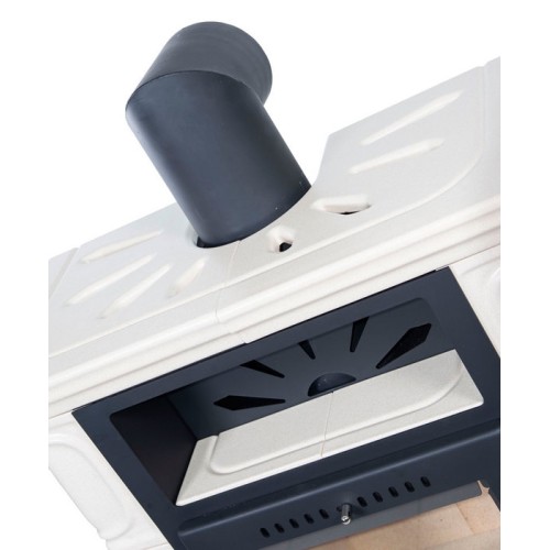 Дровяная печь THORMA BORGHOLM TOP, черный/керамика слоновая кость 