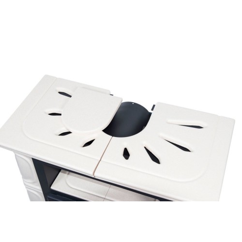 Дровяная печь THORMA BORGHOLM TOP, черный/керамика слоновая кость 