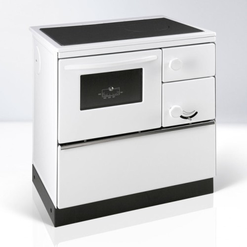 Дровяная печь THORMA OKONOM75/FIKO DELUXE, левая, белая 