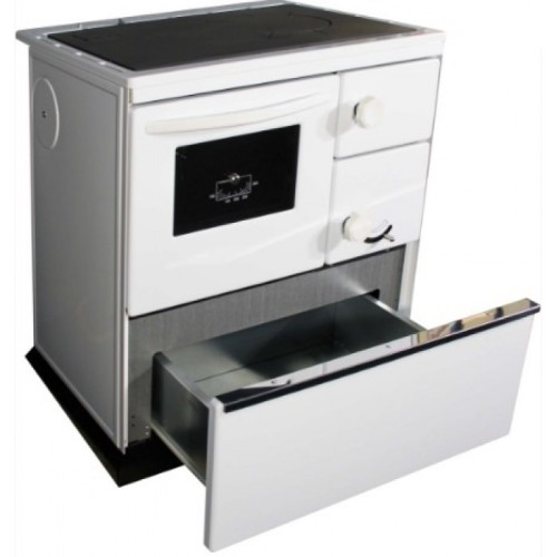 Дровяная печь THORMA OKONOM75/FIKO DELUXE, левая, белая 
