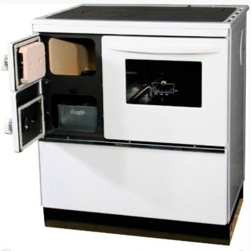 Дровяная печь THORMA OKONOM75/FIKO DELUXE, правая, белая 