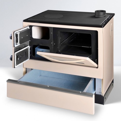 Дровяная печь THORMA OKONOM 85/FIKO DELUXE, левая, бежевая 