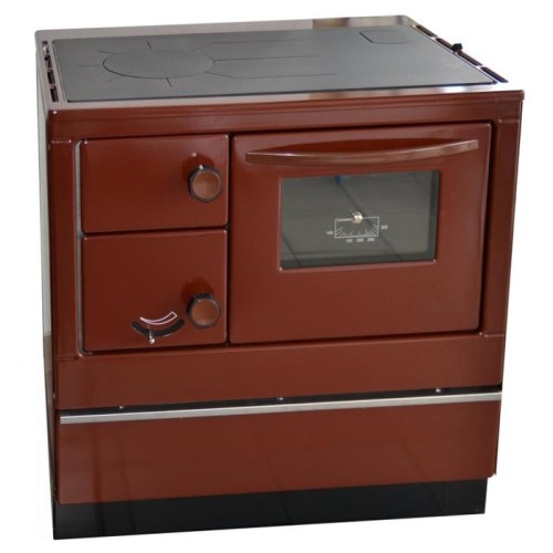 Дровяная печь THORMA OKONOM 85/FIKO DELUXE, левая, коричневая 