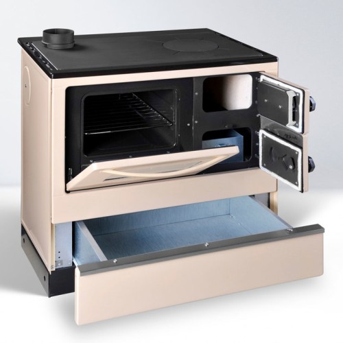 Дровяная печь THORMA OKONOM 85/FIKO DELUXE, правая, бежевая 