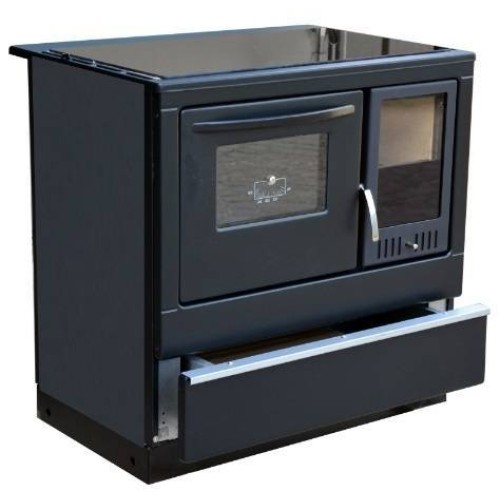 Дровяная печь THORMA OKONOM 85/FIKO Excellent H, левая, черная 