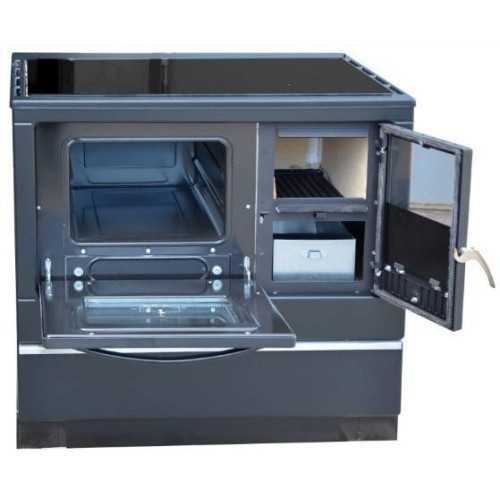 Дровяная печь THORMA OKONOM 85/FIKO Excellent H, левая, черная 