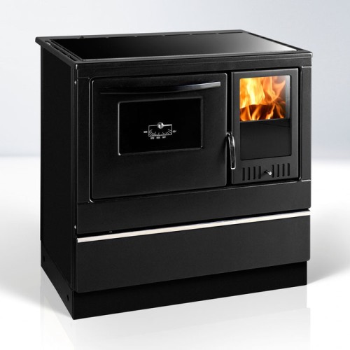 Дровяная печь THORMA OKONOM 85/FIKO Excellent H, левая, черная 