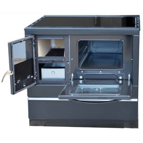 Дровяная печь THORMA OKONOM 85/FIKO Excellent H, правая, черная 