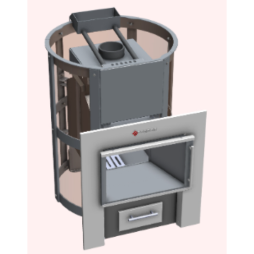 Дровяная печь TMF Кольчуга 14-18 (панорамная дверца+парогенератор) 