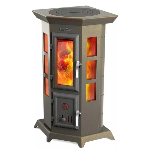 Дровяная печь TMF ПО Статика Квинта, черная бронза 